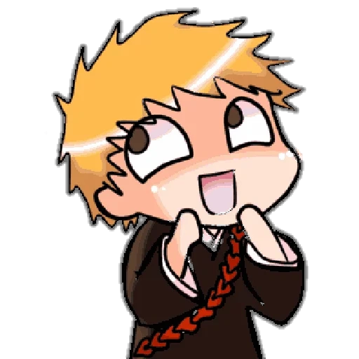 anime, imagen, emoticones de anime, blich ichigo chibi, blich ichigo kurosaki chibi