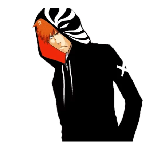 human, bleach anime, anime guys, arts anime guys, ichigo kurosaki hood