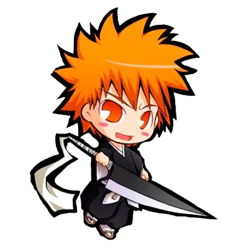 blitz chibi, chibi yiwu, kurosaki, blich uma vala parede vermelha, o flash de kurosaki