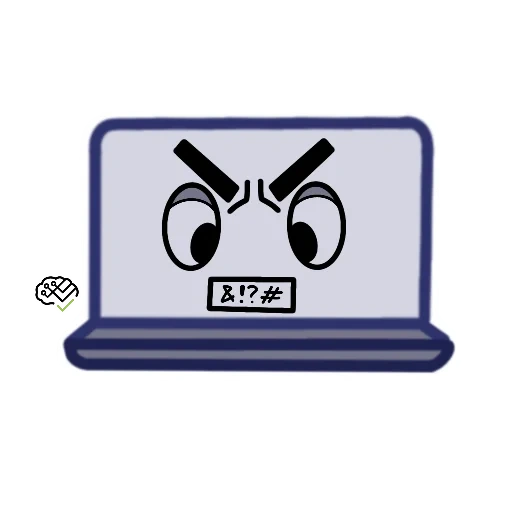 icono, icono de computadora portátil, cubo geométrico dash, emblema mephi, computadora pictográfica