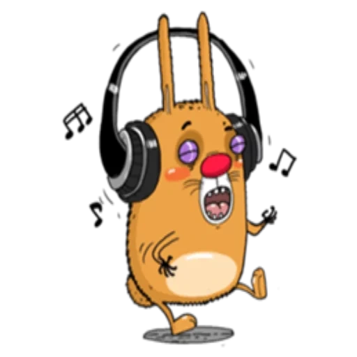 kucing, seal, orang, earphone kucing, headphone kucing kartun