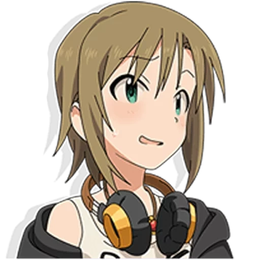 dj anime, riina tada, filles anime, personnages d'anime, idolmaster girl cendrillon