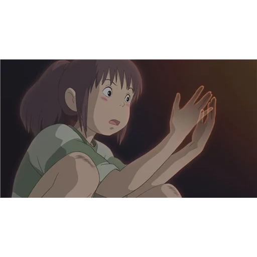 image, réalisé par les fantômes, chihiro emporté par des fantômes, tikhiro pleure emporté par les fantômes, captures d'écran de chihiro emportées par les fantômes