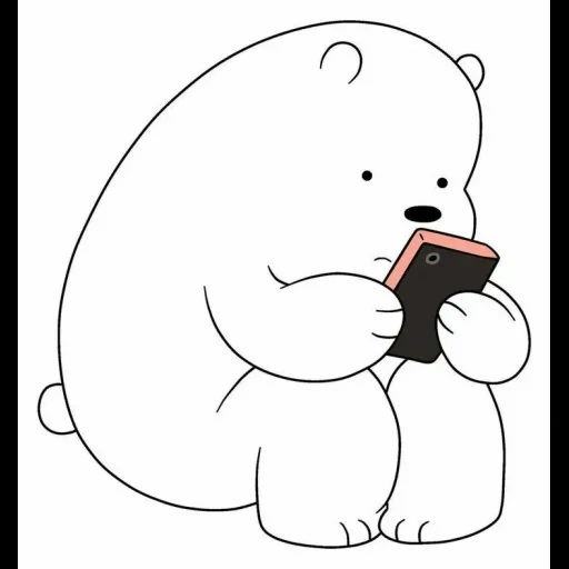 clipart, o urso é fofo, o urso é alegre, icebear nós ursos nus, papel de parede com ursos de gelo nós