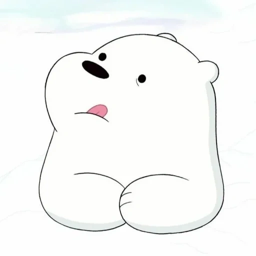 beruang itu lucu, beruang putih, sketsa beruang putih, ice bear we bare bears, kami beruang telanjang beruang kutub