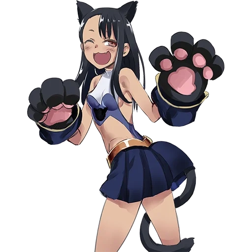 animation, long thoreau mt, anime girl, long-tailed cat