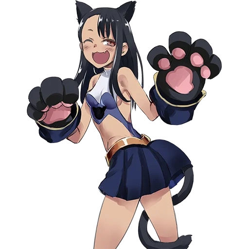 anime, nagatoro san, chicas de anime, gato nagatoro