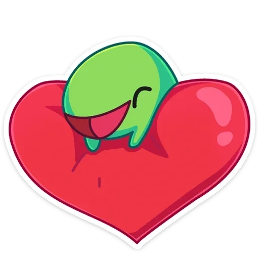 dino, frog, lovely, heart