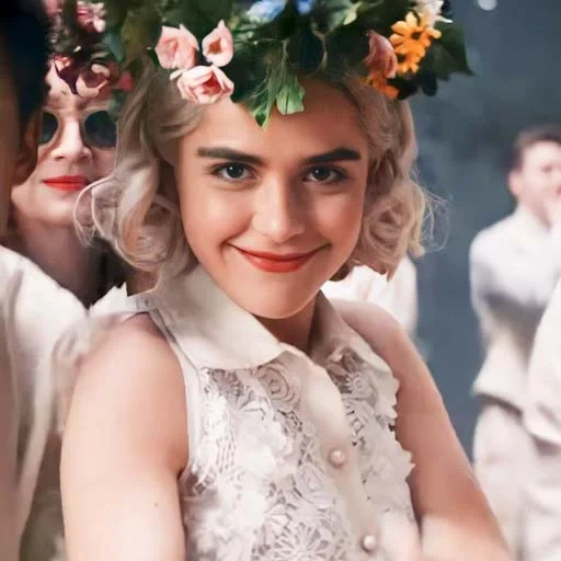 human, girl, kirnan shipka, the film sabrina scenes, sabrina spellman wreath