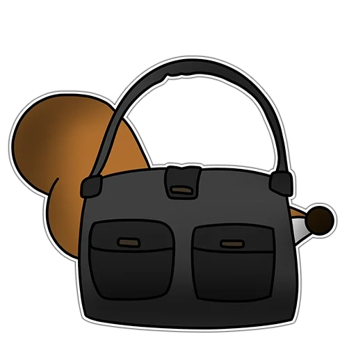 bolsa, auriculares emoji, radio de dibujos animados, auriculares emoji