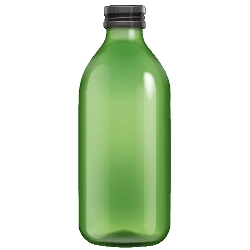 bottle, the bottle is empty, green bottle, glass bottle, plastic bottle