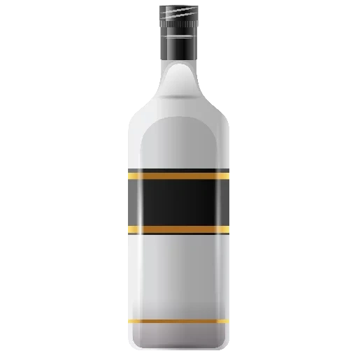 vodka, garrafa, uma garrafa de vodka, garrafa de muca de gim, vetor de garrafa absoluta