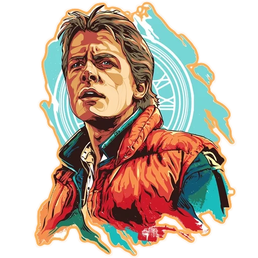 marty mcfly, marty mcfly art, crédit photo marty mcfly, portrait de marty mcfly, marty mcfly retour vers le futur
