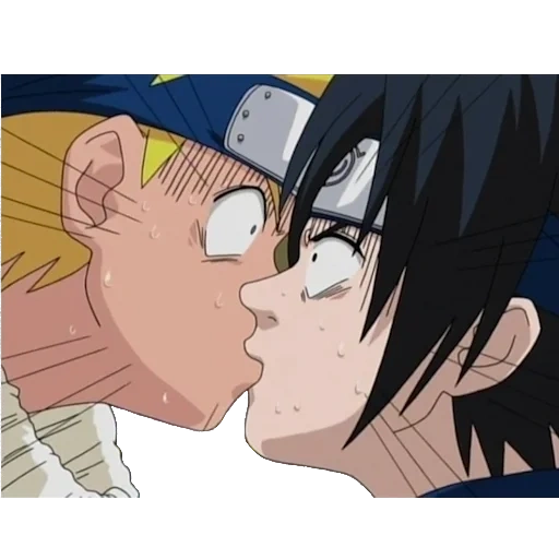 bacia naruto e sasuke, naruto baciò sasuke, naruto, naruto e sasuke 1 stagione bacio