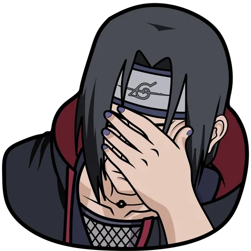 itachi uchiha aufkleber, itachi aufkleber, naruto aufkleber, zeichnung, itachi facepalm