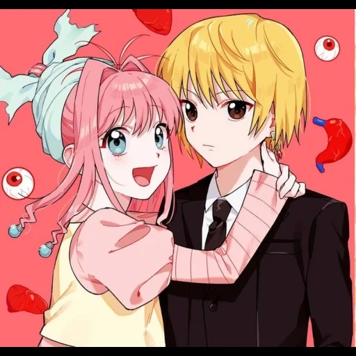 manga, casal de anime, animação de quadrinhos, casal de anime, personagens cômicos