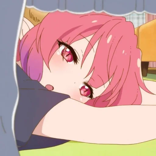anime, mème d'anime, art anime, anime chara keepers saison 2, morning anime rosy haired girl