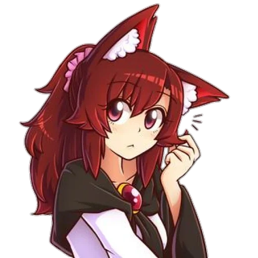 chica con orejas, anime girl neko, personajes de animación, kagerou imaizumi, wool imaizumi kagerou