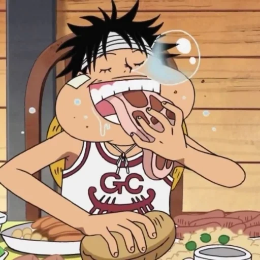 carne luffy, luffy usopp, manki d luffy, van pis luffy food, van pis luffy duerme