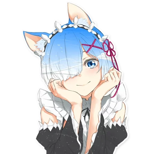 ре зеро, re zero rem, рем 1000x1000, anime тян рем, рем ре зеро арт