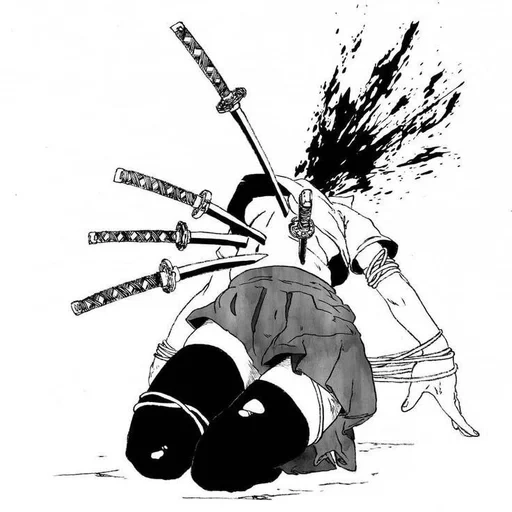la figura, arte anime, arte anime, anime a fumetti, comics of samurai katana