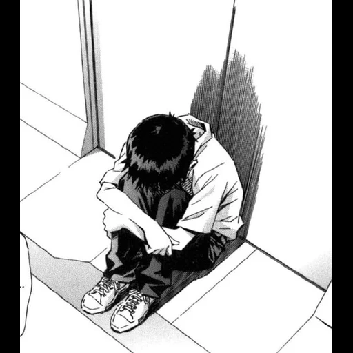 shinji ikari, anime triste, dibujos de anime triste, shinji manga depresión, shinji ikari depresión