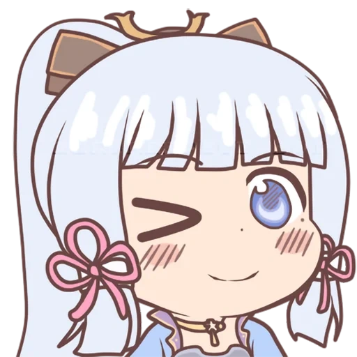 disegni anime, emoticon anime, gawr gura face, personaggi anime, anima emoji