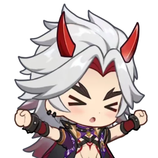 animação, ito chibi, personagem de anime, mobile legends bang bang, itto chibi genshin impakt arataki