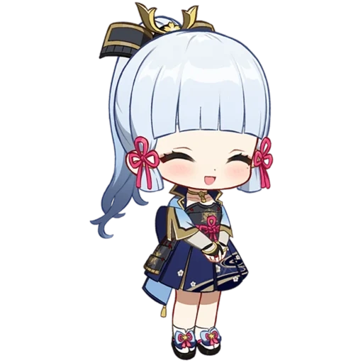 anime, chibi, chibi ayak, ayaka genshin chibi, kamisato ayak chibi