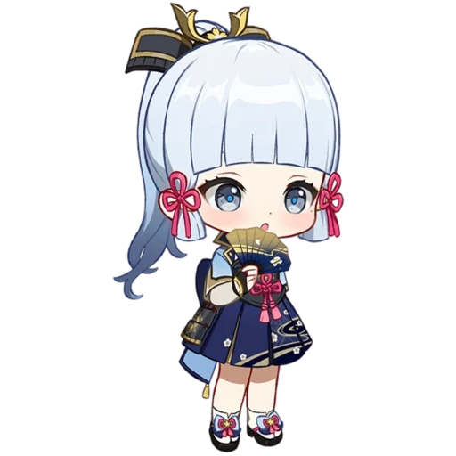 ayaka, chibi ayak, dampak genshin, karakter anime, ayaka genshin chibi