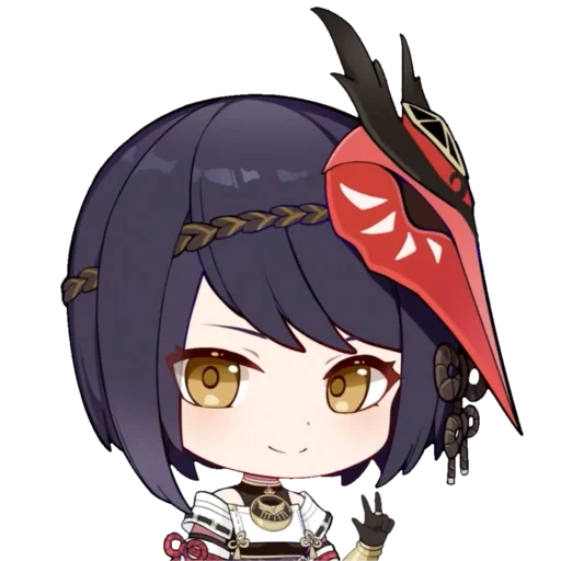 chibi, ito chibi, shogun raiden, genshin chibi, kujo sarah chibi