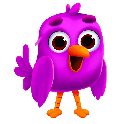 a toy, dream blast, violet bird, violet bird of the cartoon, new evil birds angry birds journey