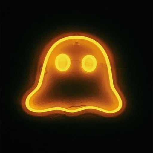 carta da parati snapchat, insegna al neon, le luci al neon, fantasma al neon, le luci al neon