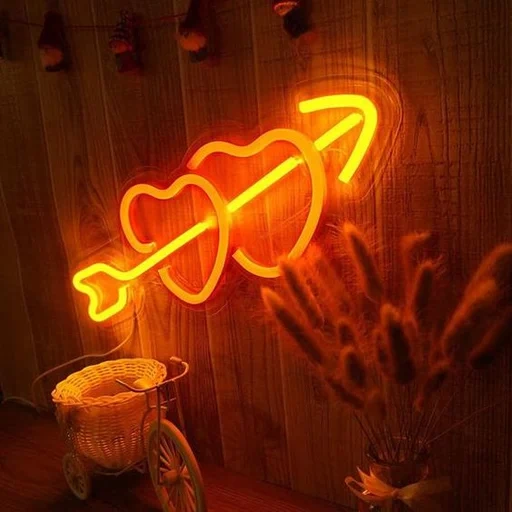 neon signs, neon lamp, neon sign of coffee, warm white neon sign, neon illumination of the sign