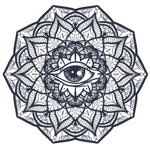 мандала орнамент, мандала всевидящее эко, тату сакральная геометрия, глаз всевидящее око мандала, всевидящее око мандала хамса