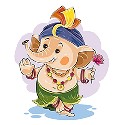 ганеша, ганеша-чатуртхи, малыш ганеша вектор, ганеша индийский бог, маленький ганеша мультфильм