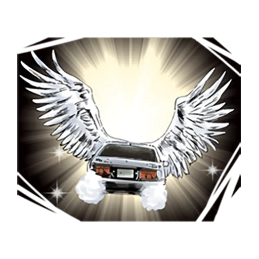 paquete, pegatina de ángel, el ala del coche, señal del coche con alas
