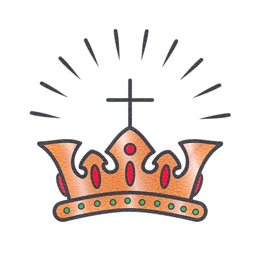 krone, die krone des königs, symbol der krone, kronenzeichnung, kronenschablone