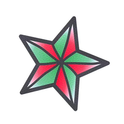 star, symbole étoile, étoiles colorées, rainbow star, le symbole de la victoire du pentagramme
