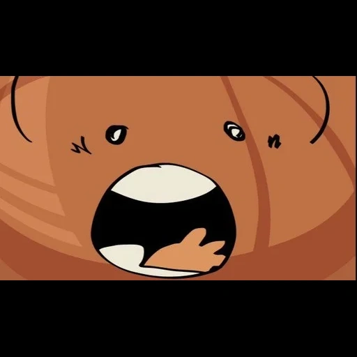 animação, urso, urso alegre, série 133 hunt, papel de parede de caderno de urso nu minimalista