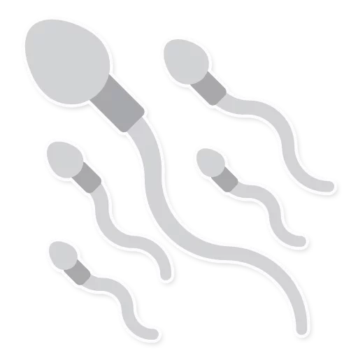 sperma dengan latar belakang putih, sperma blue bottom, ikon pembawa sperma