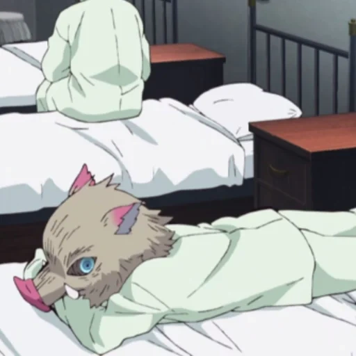anime enosk, sleeping inosk, inosk screen, hashibila inosk, screenshot of inoske hashibira