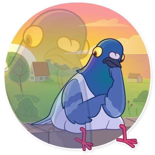 pigeon, crazy dove, cartoon pigeon, the pigeon art is funny