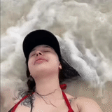 human, young woman, woman, waves the sea, loginova olga