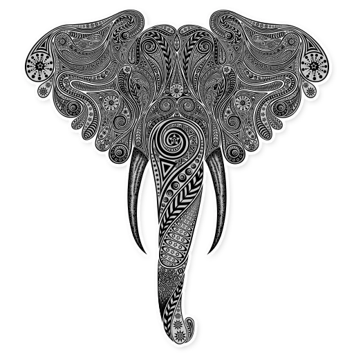 индийский слон, тату слон мандала, слон стиле мехенди, мехенди слон эскизы, голова слона орнаментом
