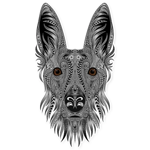 волк, собака, wolf head, зентангл волк, графический дизайн волки