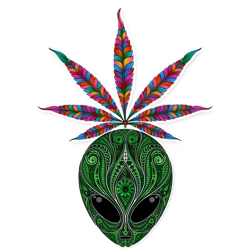 канабис, конопля лист, лист марихуаны, эскизы канабисом, марихуана графика