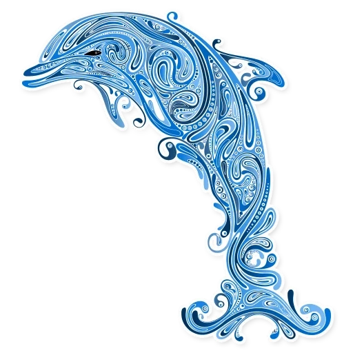 узор орнамент, дудлз дельфины, орнамент дельфин, стилизованные узоры, морской конек иллюстраторе