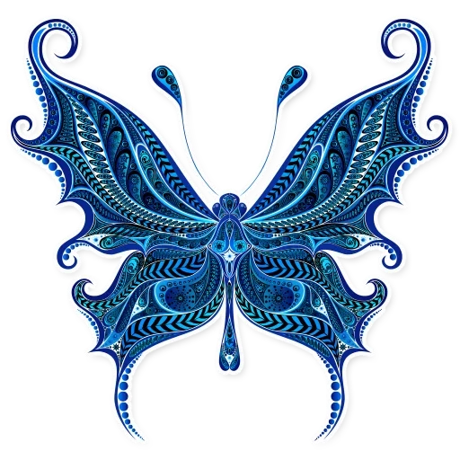 синяя бабочка, вектор бабочка, бабочка бабочка, графика бабочка, голубая бабочка