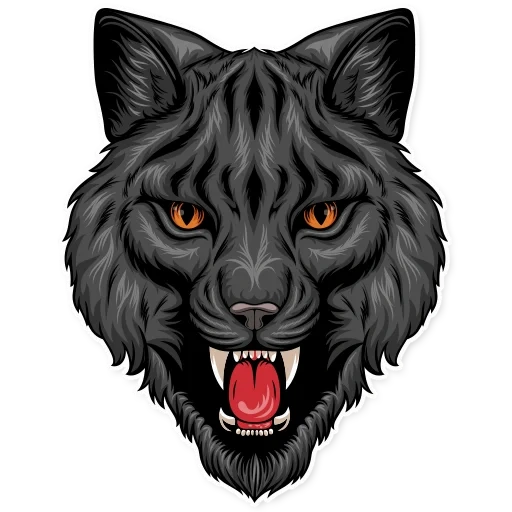 кошка, злой волк, wolf head, волк векторный, angry wolf head vector